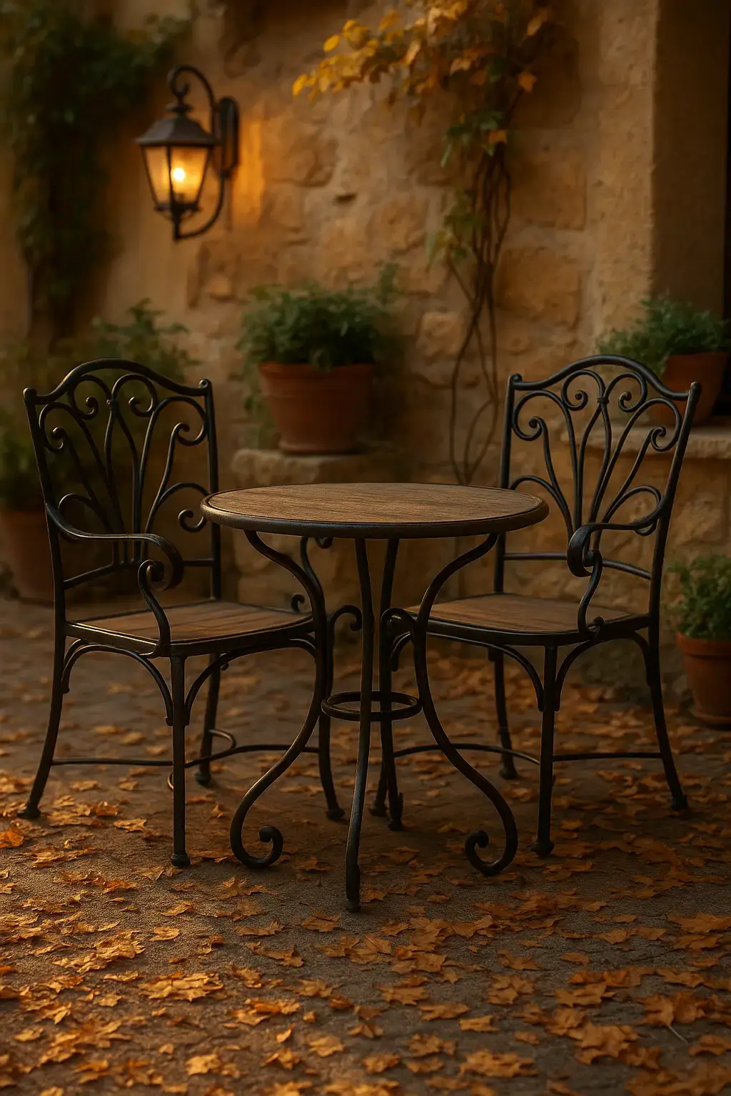 Mesa de hierro a medida con tablero de madera en Alicante