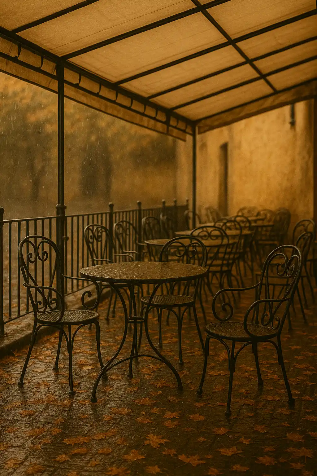 Aparador con estructura de hierro y frentes en madera