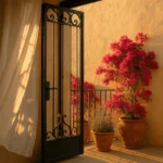 Puerta de hierro para enterior