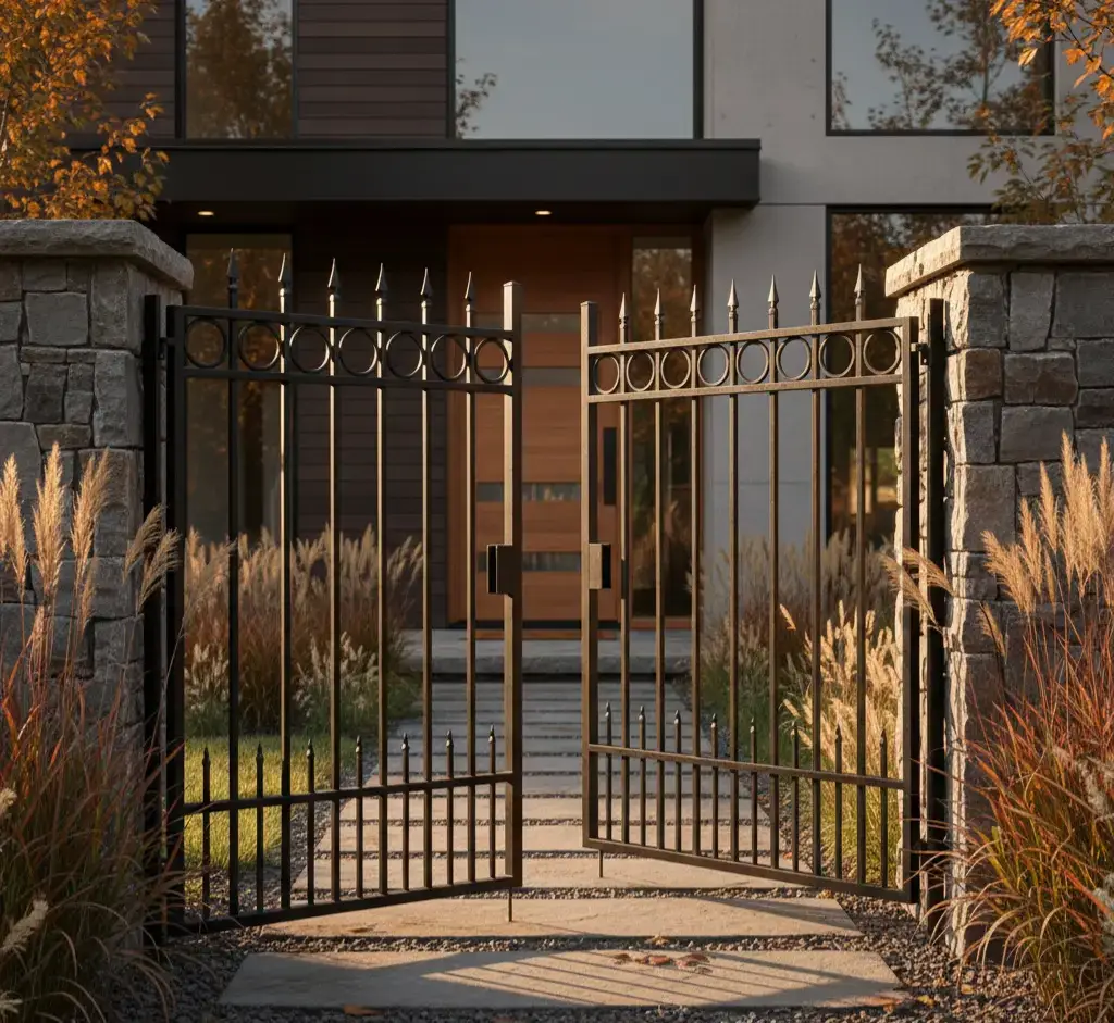 Puerta en verjas de hierro a medida para exteriores. Calidad 100% Certificada - 609 92 26 04