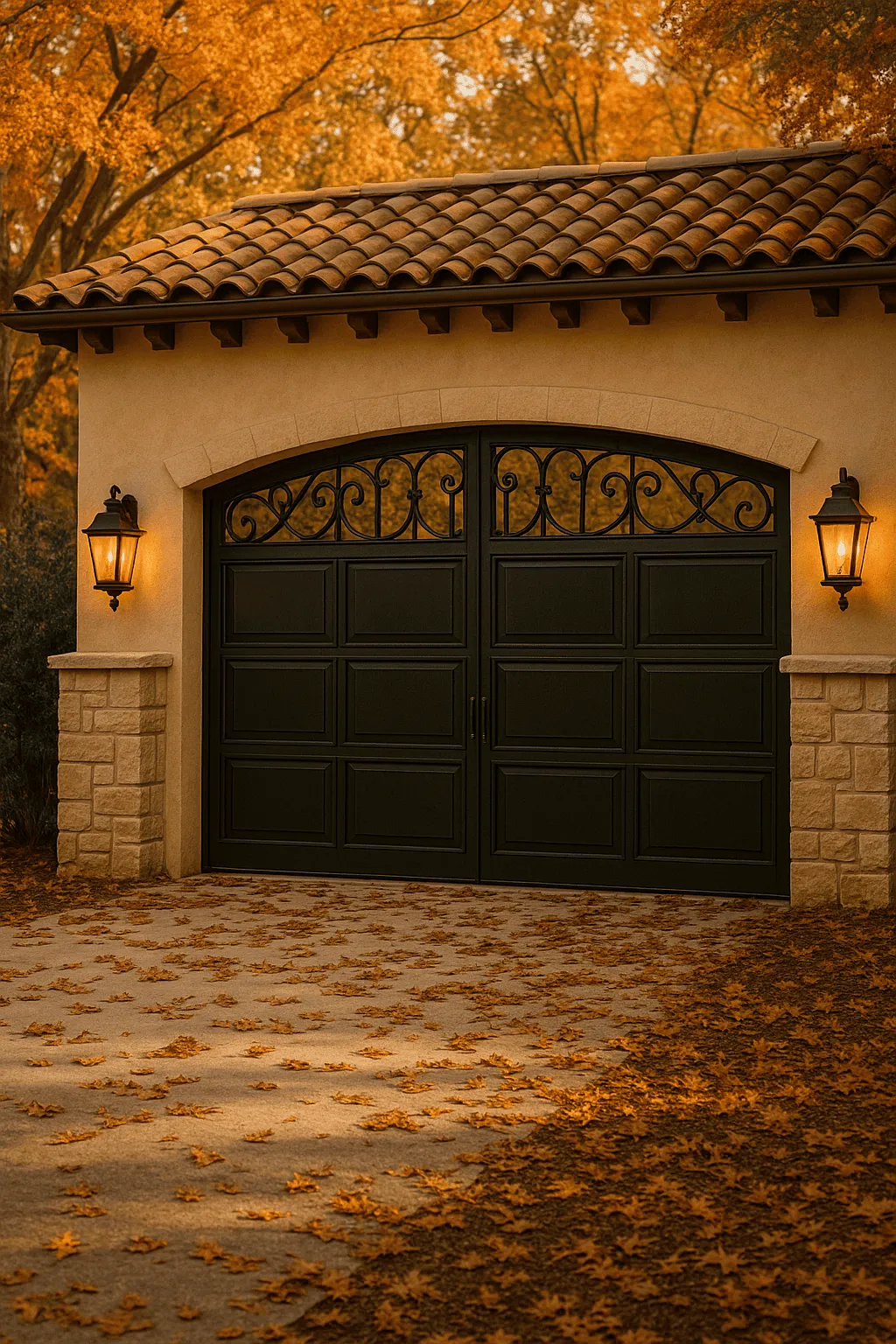 Puerta de hierro de garaje